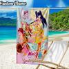 Custom Name Wink Anime Beach Towel - Soft, Ultra-Absorbent Microfiber, Lightweight, Perfect for Beach, Parties, Travel, Camping