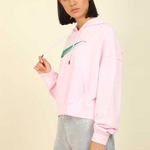 Nike Women's Casual Short Hoodie Sweatshirt in Pink