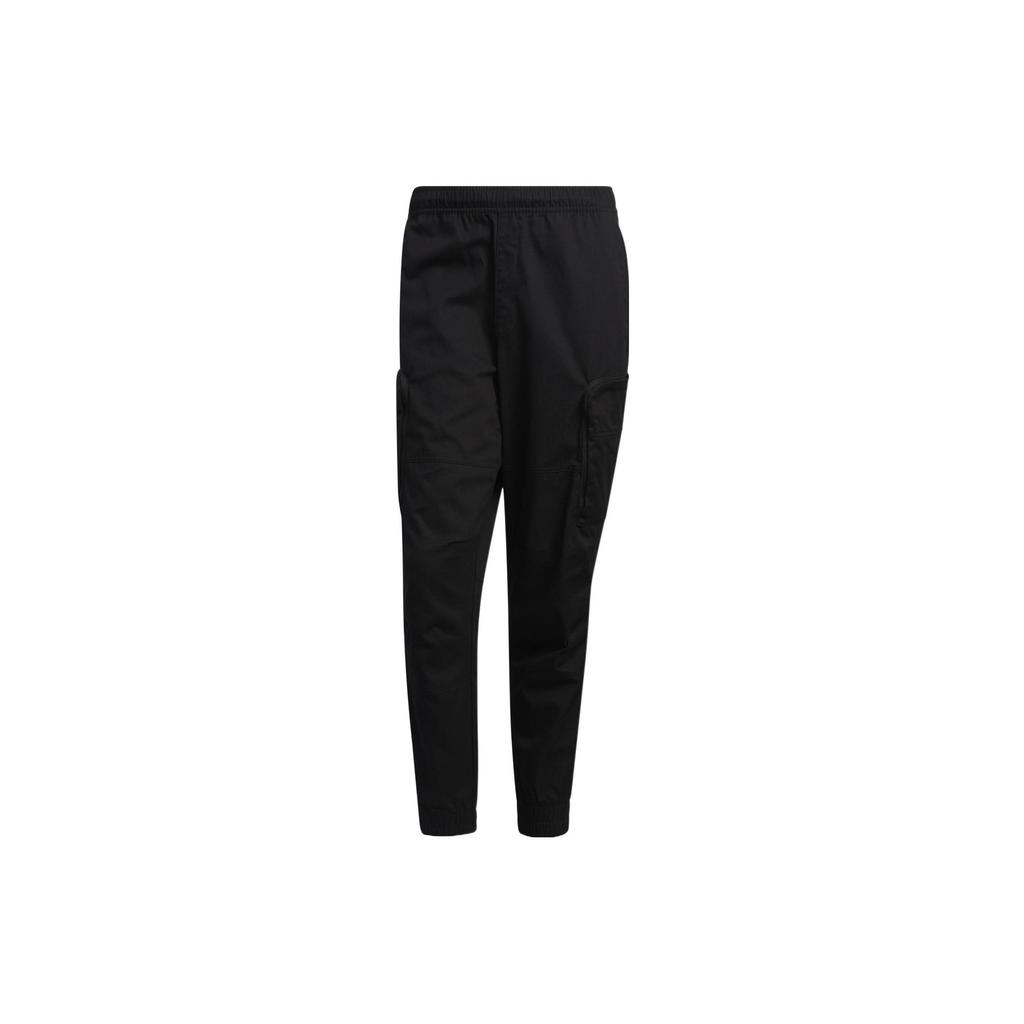 Adidas Logo Regular Fit Tapered Cuff Knit Track Pants Men Black HM2989