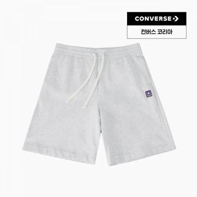 Converse Box Logo French Terry Shorts Light Retro Gray Mcj788 Ggn