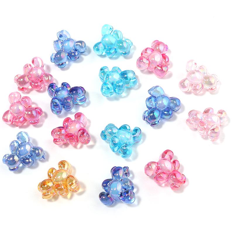 Acrylic Transparent Bear Pendant DIY Necklace & Phone Chain Jewelry Accessory