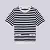 HAZZYS Women's Color-block Stripe Short-sleeve Knit Top