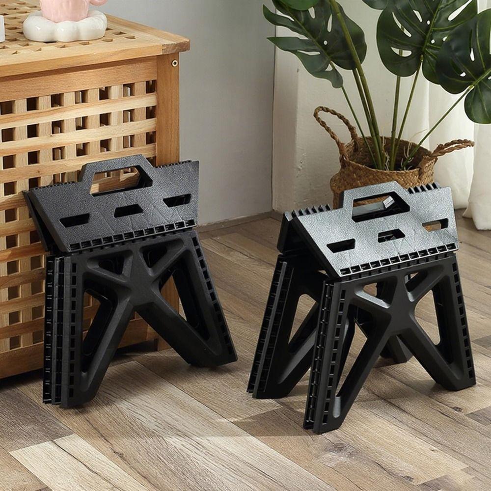Space Saving Portable Fishing Stool High Load Non-Slip Base Folding Chair Small Compact Step Stool Outdoor
