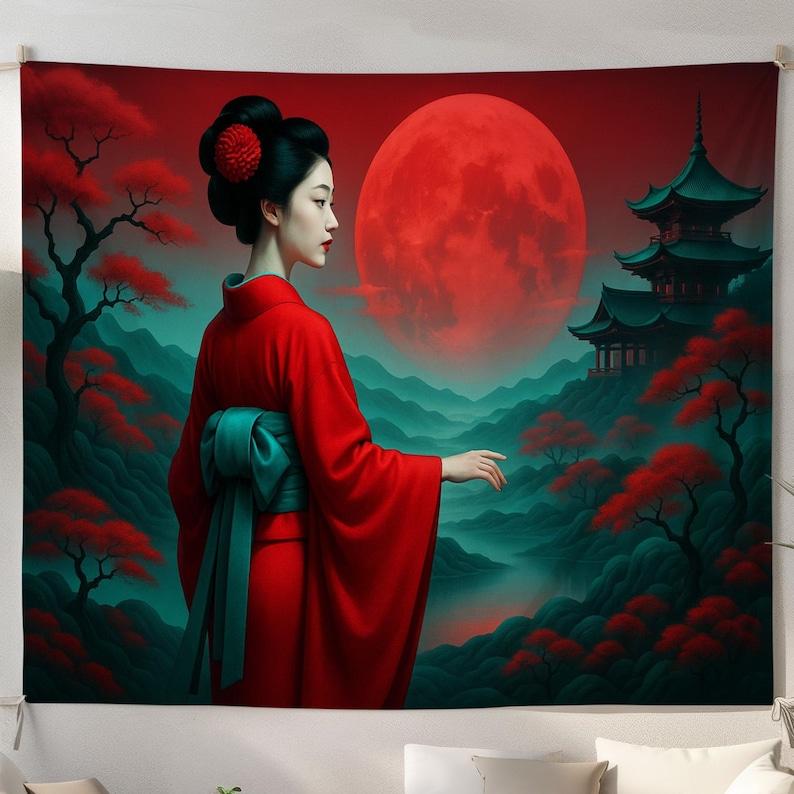 Geisha Akatsuki tapestry 75x100 чёрный