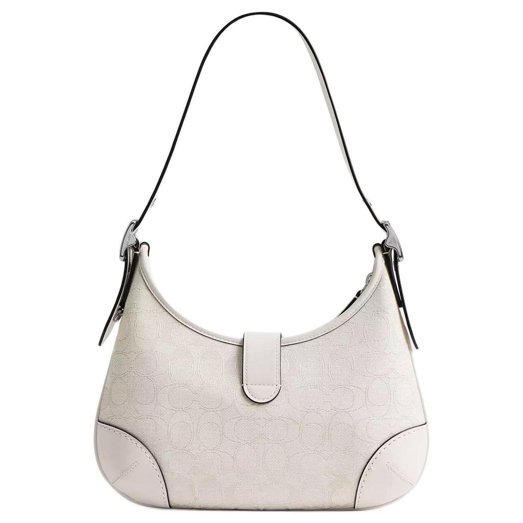 Coach Hamptons 26 Handbag With Silver Metal Accents Recycled Polyester Women Handbags White CBF16-LHY27