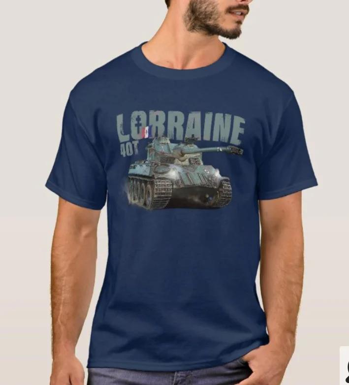 

French Cold War Lorrain 40T Medium Tank TShirt Summer Cotton Short Sleeve ONeck Mens T Shirt New S3XL 4XL