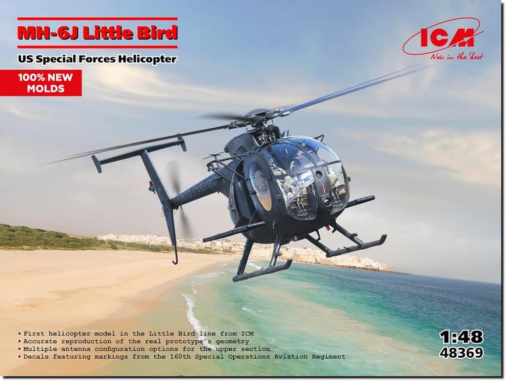 ICM US Little Bird Spezialeinsatzkräfte Hubschrauber Plastikmodellbausatz 48369 1/48 MH-6J (Hubschrauber)