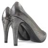 Great CHANEL Pumps COCO Mark Metallic Leather Silver Black Women 35.5 G28557 Used
