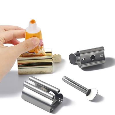 1pc Stainless Steel Wringer Roller Rotate Dispenser for Ointments Cosmetics Bathroom Accessories Toothpaste Squeezer Tube Roller