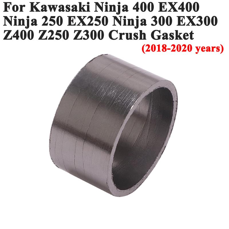 Motorcycle Exhaust Pipe Escape Crush Gasket For Kawasaki Ninja 400 300 200 EX400 EX300 EX250 Z250 Z400 Z300 Mid Link Pipe Gasket