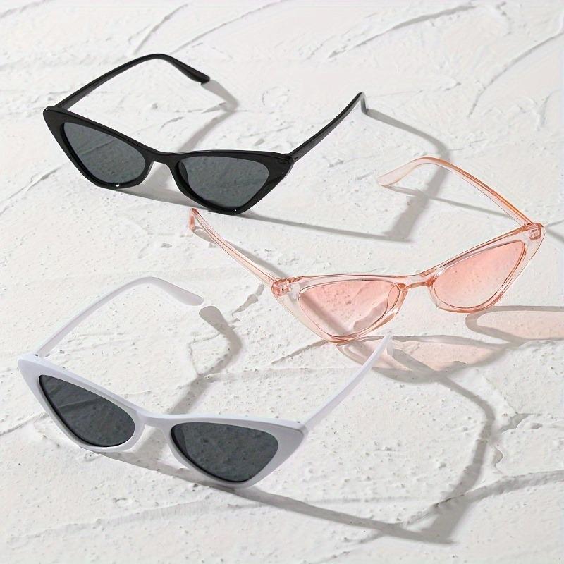 5PCS Cat Eye Sunglasses Women's Style Small Frame Retro Sun Glasses Pography Shade Sun Protection Glasses Fashionable Elegant
