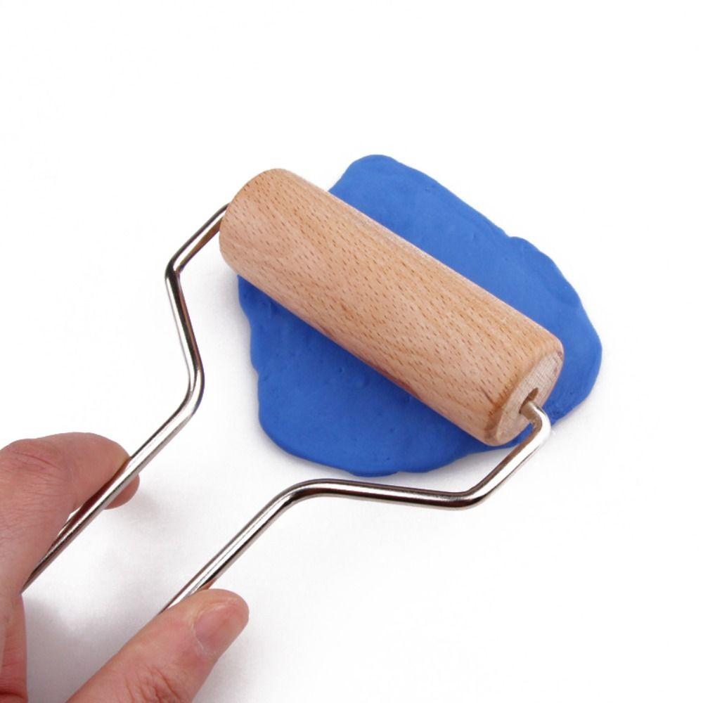 Small Size Wooden Roller Wood Clay Roller Rolling Pin Pottery Pushing Roller  Clay Sculpture