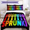 3pcs Sprunki Game3 Pattern Bedding Set Duvet Cover Set Includes Duvet Cover &pillowcases, Perfect All Season Bedroom Decoration & Gift
