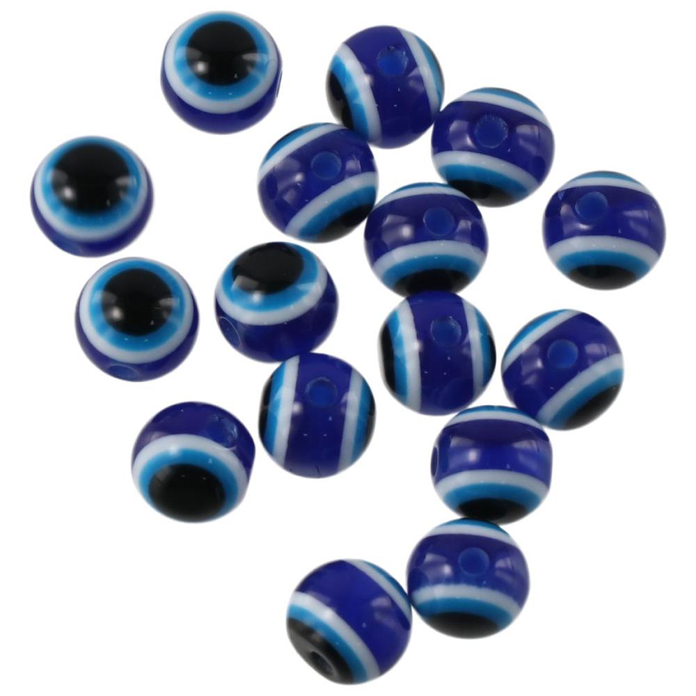 150pcs Round Blue Resin Beads Blue Handmade Resin Beads Eye Shape Beads  Home Decoration
