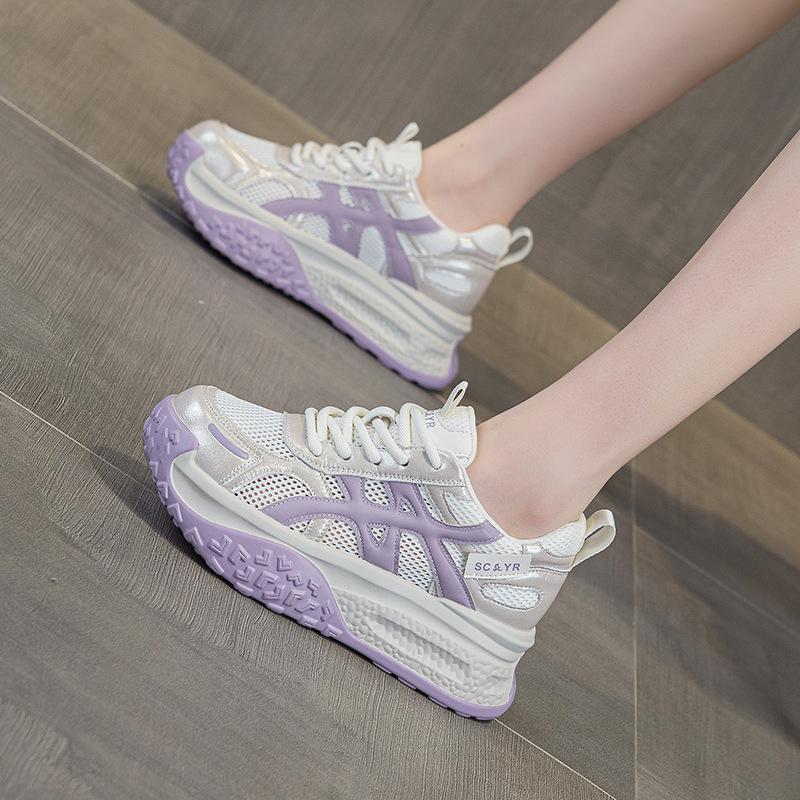 Small thick-soled heightening shoes women's 2025 summer new casual fashion versatile lightweight thick-soled Forrest Gump shoes women's shoes