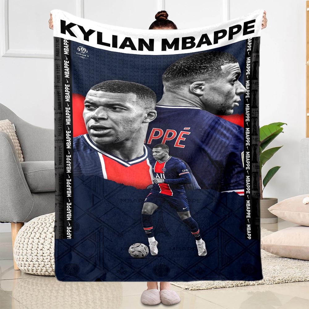 Mbappe 31 Blanket Ultra-Soft Great for Livingroom Picnics Office Chair for All Occasions Stylish Decor Gift for Travel Home Birthdays