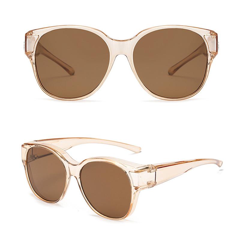 Fashion Large Frame Sunglasses Cover Over Myopia Prescription Glasses Portable Men Women Vintage Fishing Driving Eyewear
