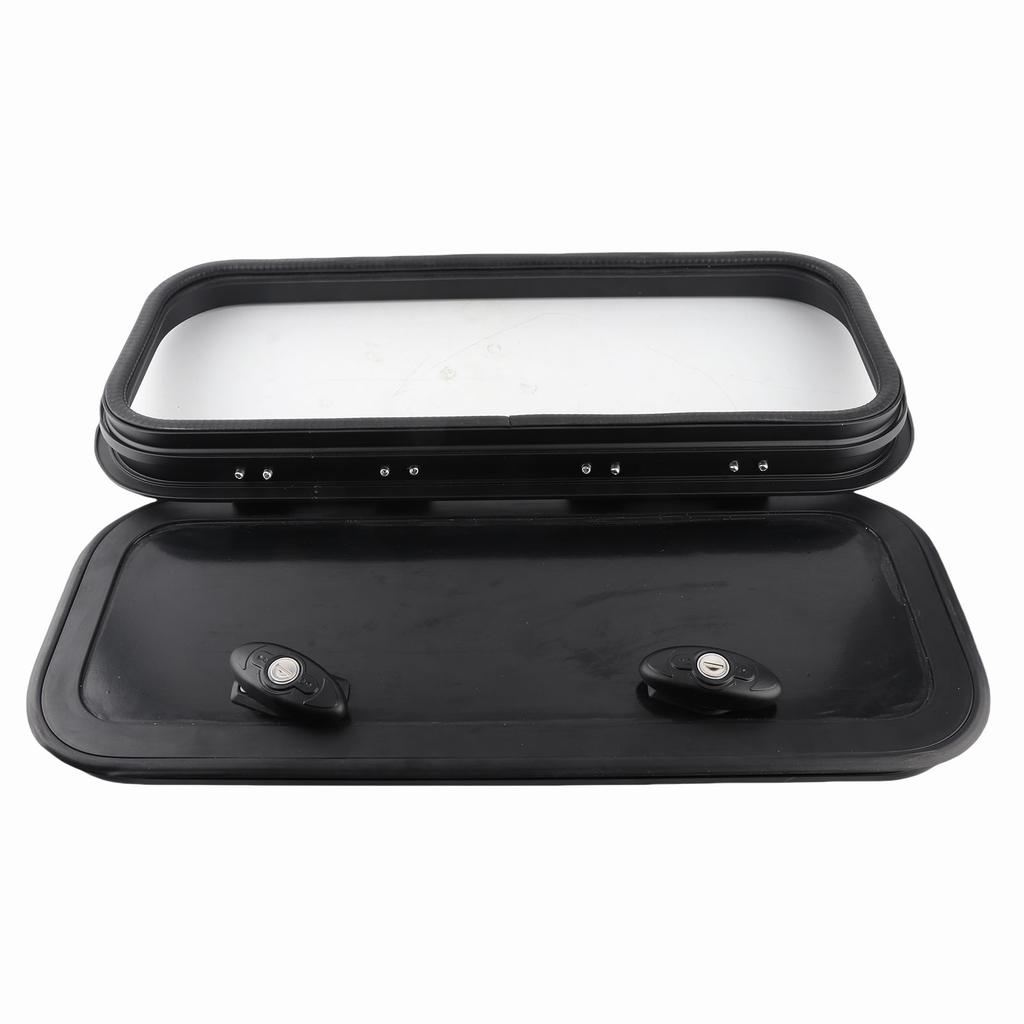RV Storage Hatch Door with Lock 23.50x9.72in Surface Mount Aluminum Alloy RV Baggage Access Door for Motor Home Travel