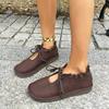 2026 Ladies Shoes Lace Up Women's Flats Outdoor Casual Flats Women Round Toe Soft Bottom Hollow Plus Size Shoes Female