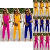 Elegant Women Spaghetti Strap Wide Leg Bodycon Jumpsuit With V-neck Romper Trousers