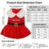 Warm Thick Lining Santa Dog Costume Adjustable Fit Winter Pet Apparel  Family Holiday Photos
