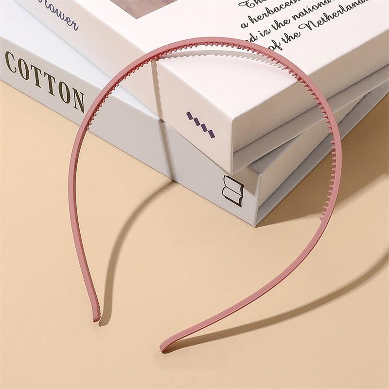 Fashion Hair Band Women Plastic Bezel Elegant Solid Color Thin Edge Toothed Non-slip Hair Hoop Headbands Girls Hair Accessories