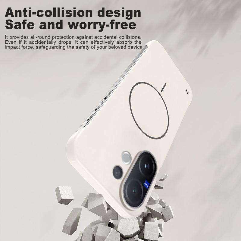 Für Magsafe Rahmenlose Hülle Für VIVO V60 Matt Ultra Dünn Kabelloses Laden Hartes PC Stoßfestes Cover für V60 V50 V40 Lite Schale