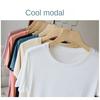 Women's Short-sleeved Modal Short-sleeved Loose T-shirt Solid Color Tops Round Neck Thin Section Bottoming Shirt