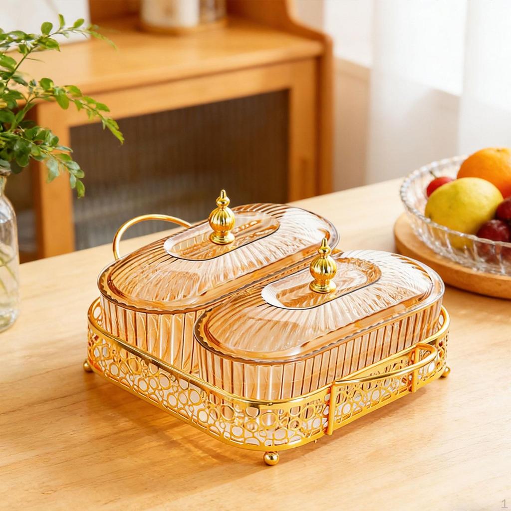 Dessert Dividing Plate Dried Fruit Dish Snacks Serving Platter Snack Bowls for