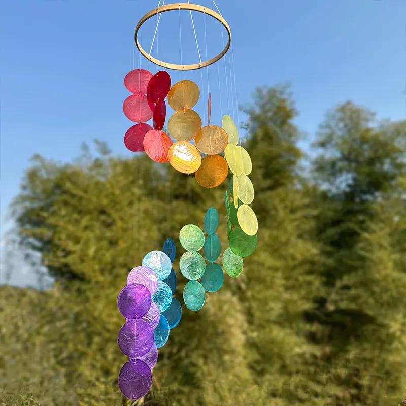Natural Shell Wind Chimes Creative Dream Catcher Craft Outdoor Yard Welcome Guest Decoration Bedroom(Only wind chime pieces)