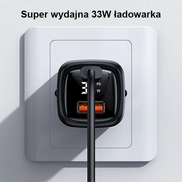 Usams Ład. Siec. 1Xusb-C+1Xusb T46 33W(Only Head) Pd3.0 +Qc3.0 Fast Charging Biały/White Cc152Tc02 (Us-Cc152)
