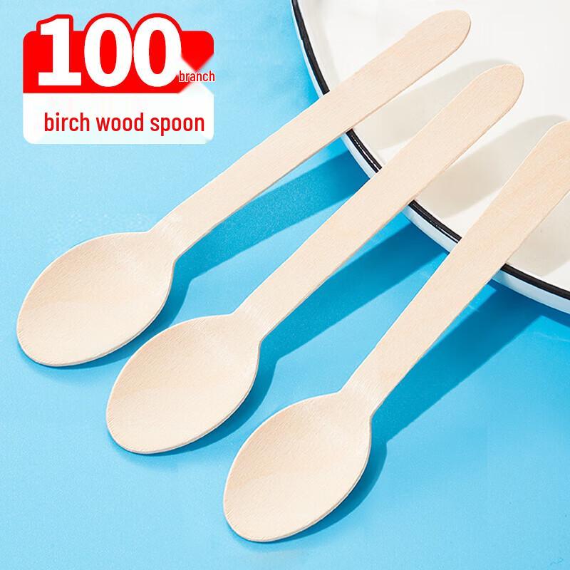 

YOUAO 100-Pack Disposable Bamboo Spoons
