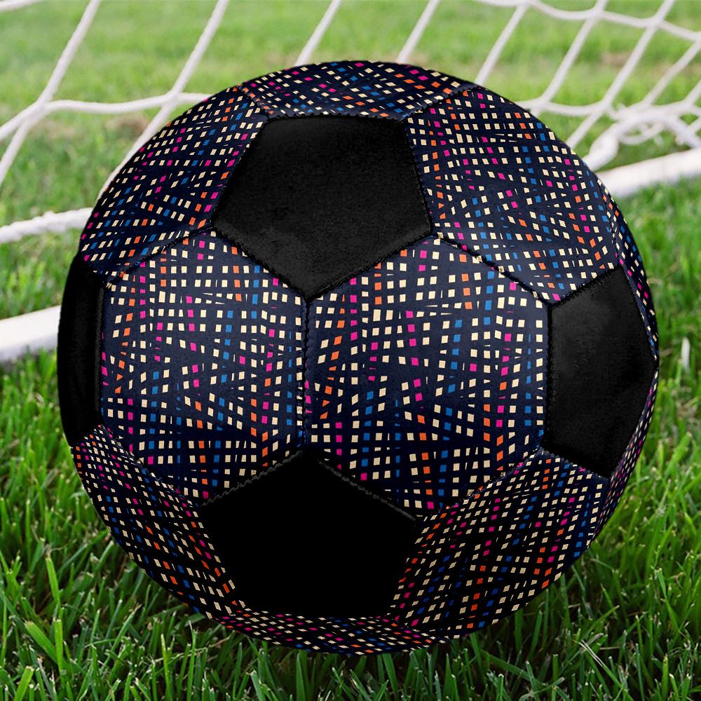 1pc Abstract Colorful Squares Durable Soccer Ball/Football, Size 5, Perfect for Training, Entertainment And Competition,Gift yy26060684