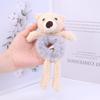Women Faux Fur Ball Scrunchies Cute Cartoon 3D Bear Hairband Elastic Hair Rope Bands Ties Ponytail Holder Girls Hair Accessories