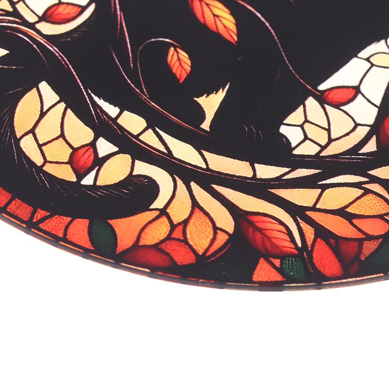 Moonlight Black Cat Pattern Dyed Window Hanging Decoration/Light Catching Cat Shadow Window Decoration/Sun Cat Small Curtain Exc