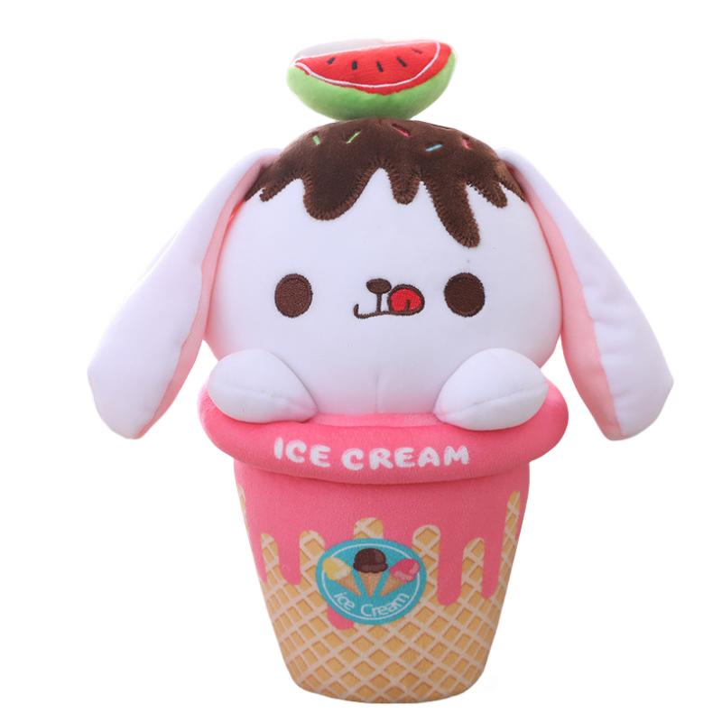Ice Rabbit Cream Plush Toy Cute Doll Soft Stuffed Decor Birthday Gifts Kids Girl