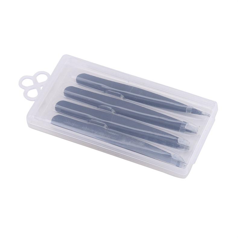 4 pezzi/3 pezzi pinzette di precisione per sopracciglia clip per depilazione sopracciglio in acciaio inossidabile set di strumenti di bellezza
