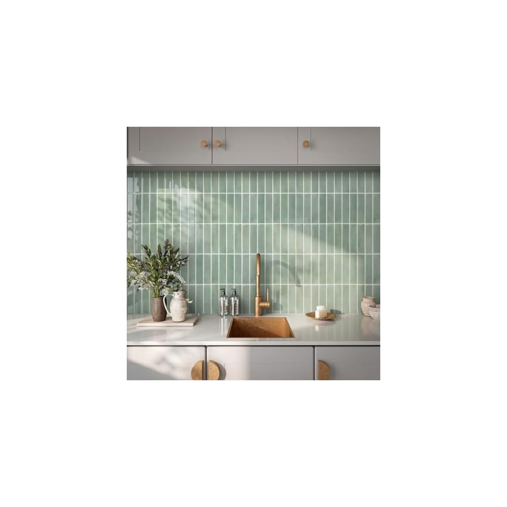 COMSTICKC 3D Tile Stickers, Waterproof, Heat Resistant, 10 Pieces, 305 x 305 cm, DIY for Kitchen,