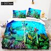 Blue Sea World Bettwäschesets 3D-Druck Meerestiere Delfine Haie Und Cartoon Steppdecke Queen Bettbezug-Set Kinder Erwachsene Bettwäsche