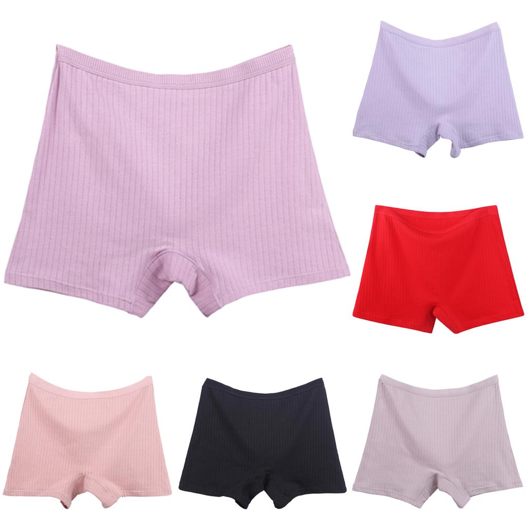 Women's Flat Cornered Underwear With Thread, Plus Size High Waist Underwear