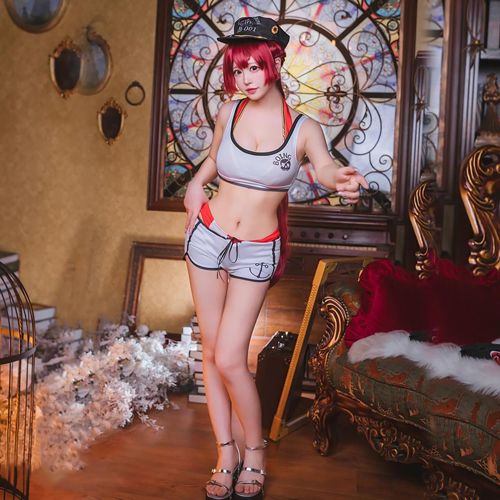 Hololive Hoshou Marin Cosplay Halloween VTuber Swimsuit Hosho Marin [milky Time]