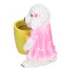 Animal Vase Decoration Resin Hand Painted Simulation Dog Flowerpot Ornament for Garden