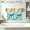 Camping Compass Towel, Soft Absorbent Quick Dry Bath Towel, Kawaii Puffy Print Towel for Travel And Shower