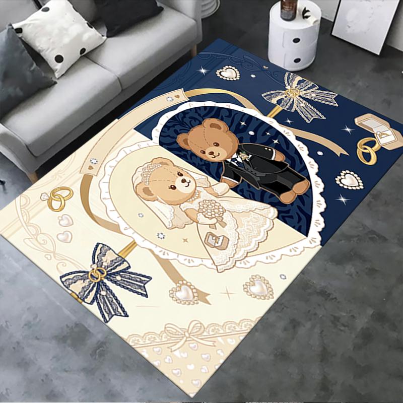 2025 New Wedding Teddy Carpet Rug for Living Room Bedroom Home Sofa Decoration,Kids play Non-slip Floor Mat13