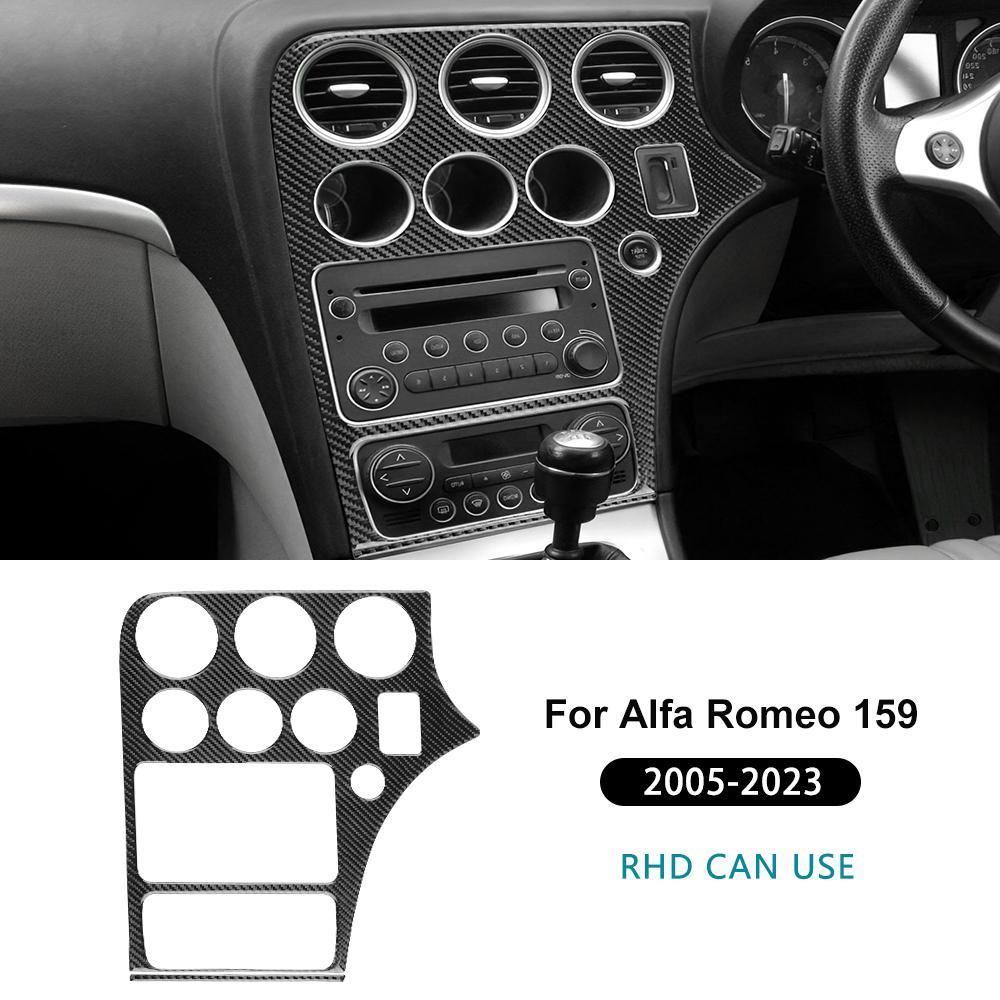 Soft Carbon Fiber Center Console Panel Frame Sticker For Alfa Romeo 159 2005-2018 2019 2020 2021 2022 2023 Car Interior LHD RHD