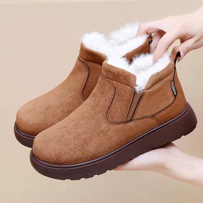 Damen Winter Schneestiefel Kunstfell gefüttert Rutschfest Bequeme Freizeitschuhe mit Fußgewölbestützung Leicht Warm Outdoor Wanderschuhe für Damen
