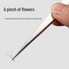 Gold Feather Eyelash Tweezers: Round Head for False Eyelashes, Long Gold Eagle Beak for Eyelash Artists.