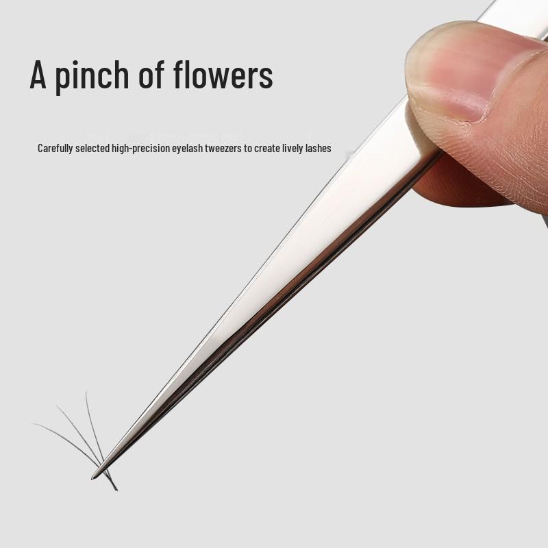 Gold Feather Eyelash Tweezers: Round Head for False Eyelashes, Long Gold Eagle Beak for Eyelash Artists.