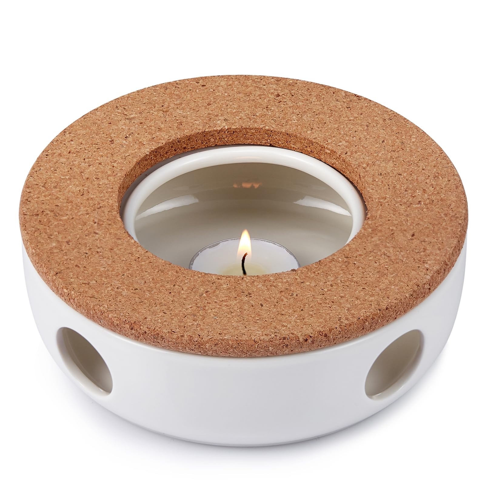 

Чайник для чая Pokaro Свеча Керамический Чай Сохраняет и Подогреватель чая Создает Уютную Атмосферу для Вечернего чая и Подогреватель для сырного фондю, Подогреватель, Подогреватель, Чай, белый