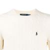 Polo Ralph Lauren FW21 Chunky Knit Logo Embroidered Pullover Sweater Men Sweater White 710719546001
